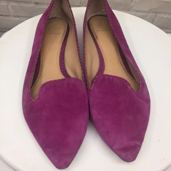 Tory Burch Shoes - Tory Burch purple gold ballet suede slip on 11